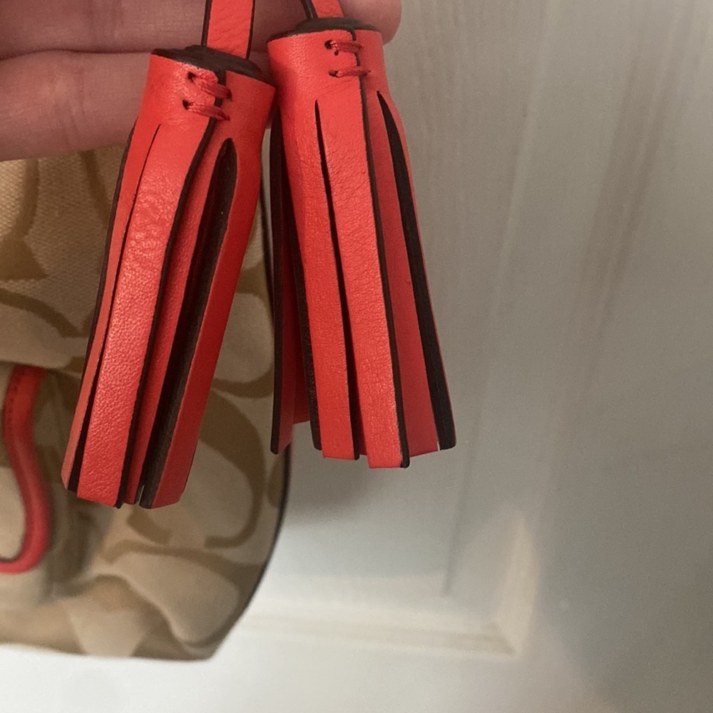 Coach Shoulder & crossbody Canvas Signature Logo purse - Picture 7 of 16